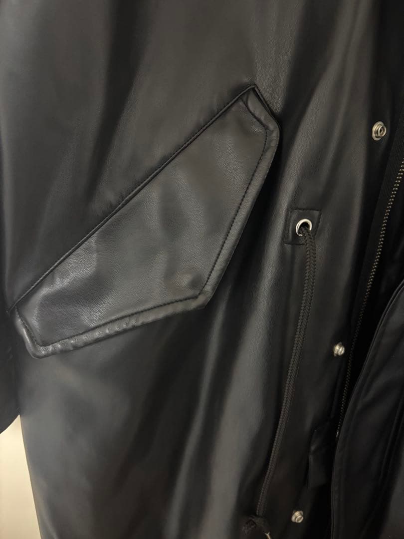 タケオキクチ　シンセティックレザー　BIG　モッズコート　メンズ