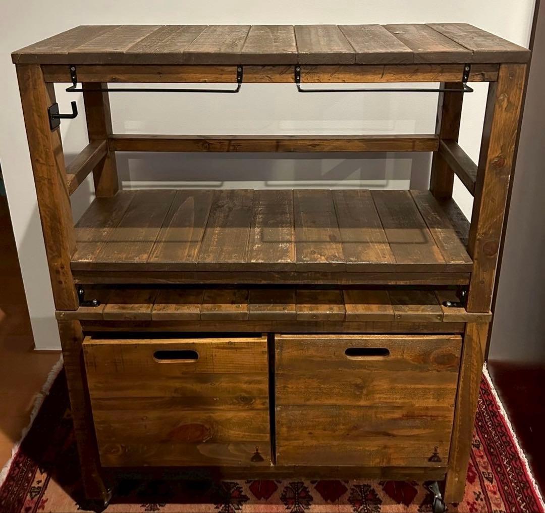 【週末限定セール】 niko and 木製ラック シェルフベンチ　収納ボックス付