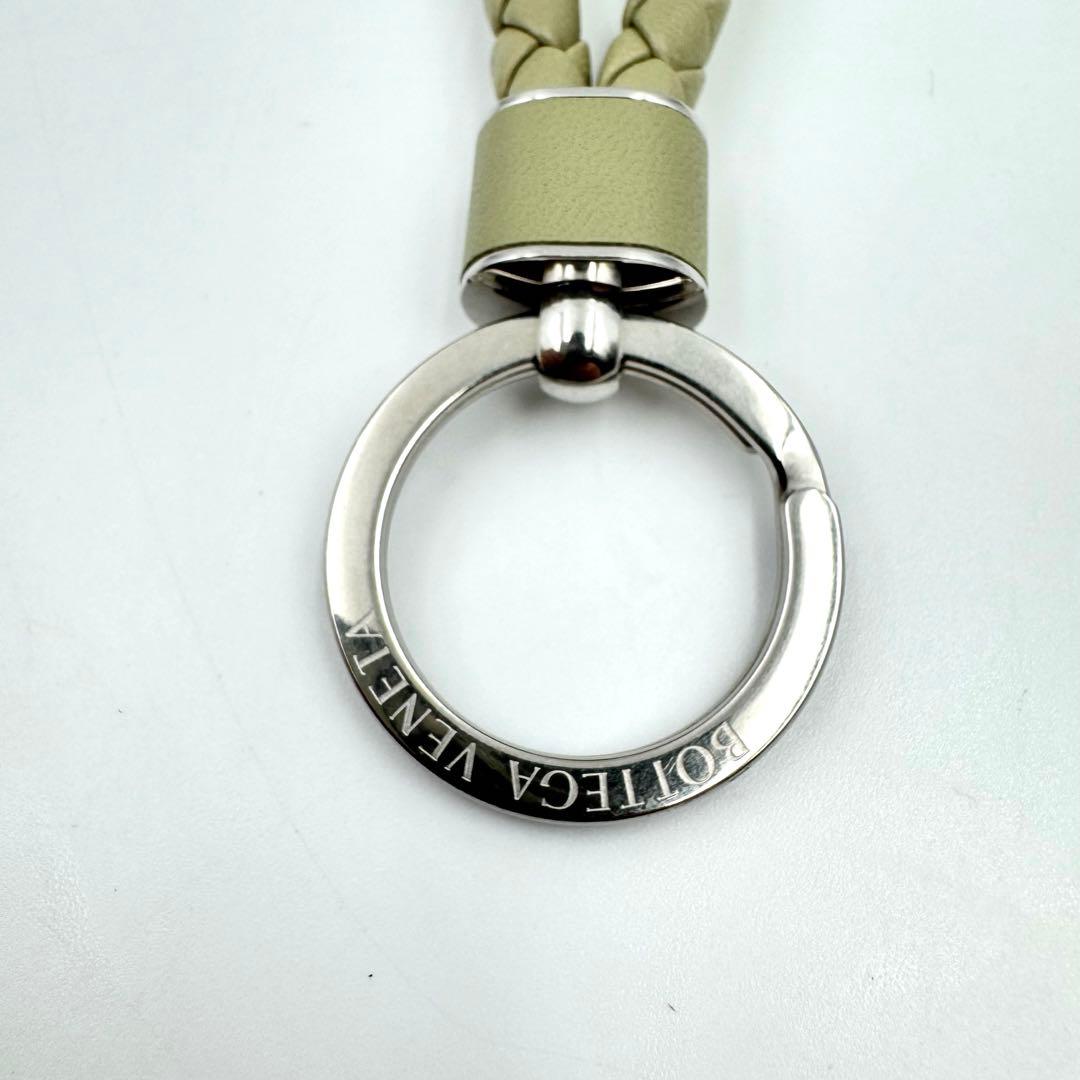 極美品✨BOTTEGA VENETA キーリング　カーキ　レザー