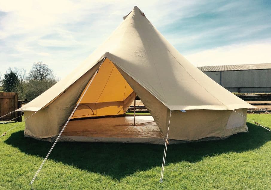 【展示使用のみ】7mベルテント／設営簡単・通気抜群／グランピング、イベントに最適