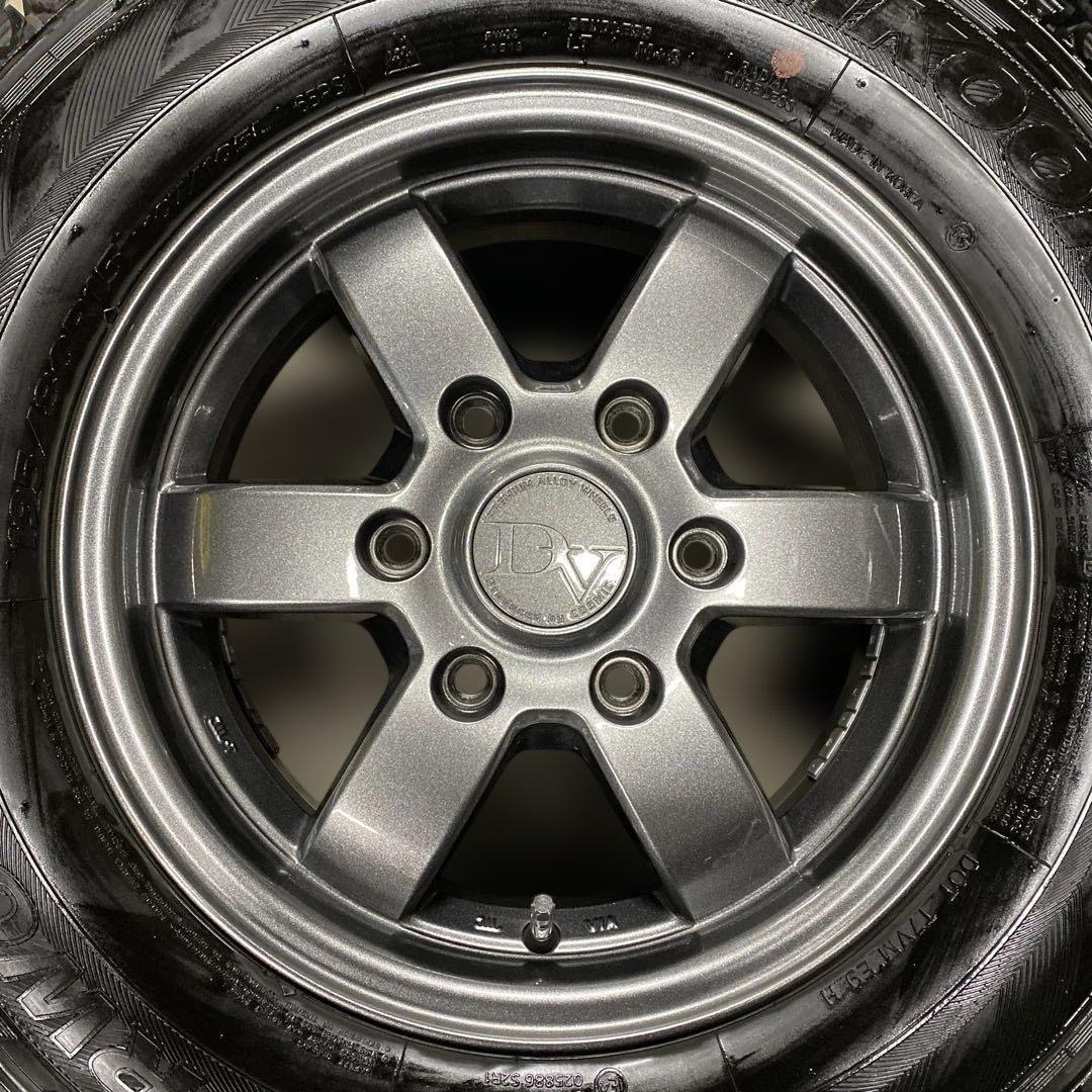 中古バリ溝ハンコックスタッドレスセット195/80R15LT 200系ハイエース
