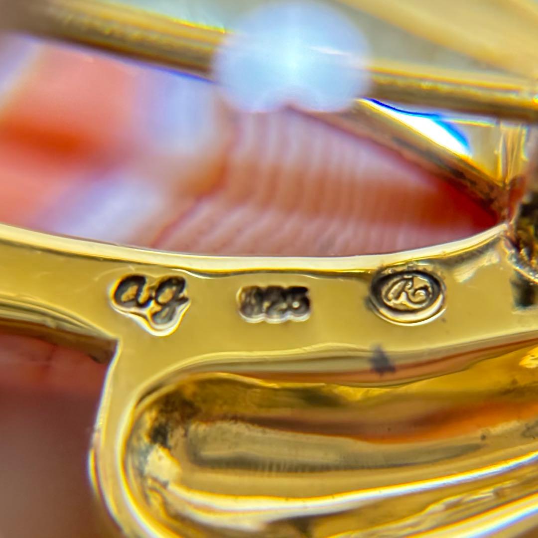 な*め様 碌山 ろくざん 猫のブローチ 瑪瑙 メノウ ネコ アンティーク調　SV