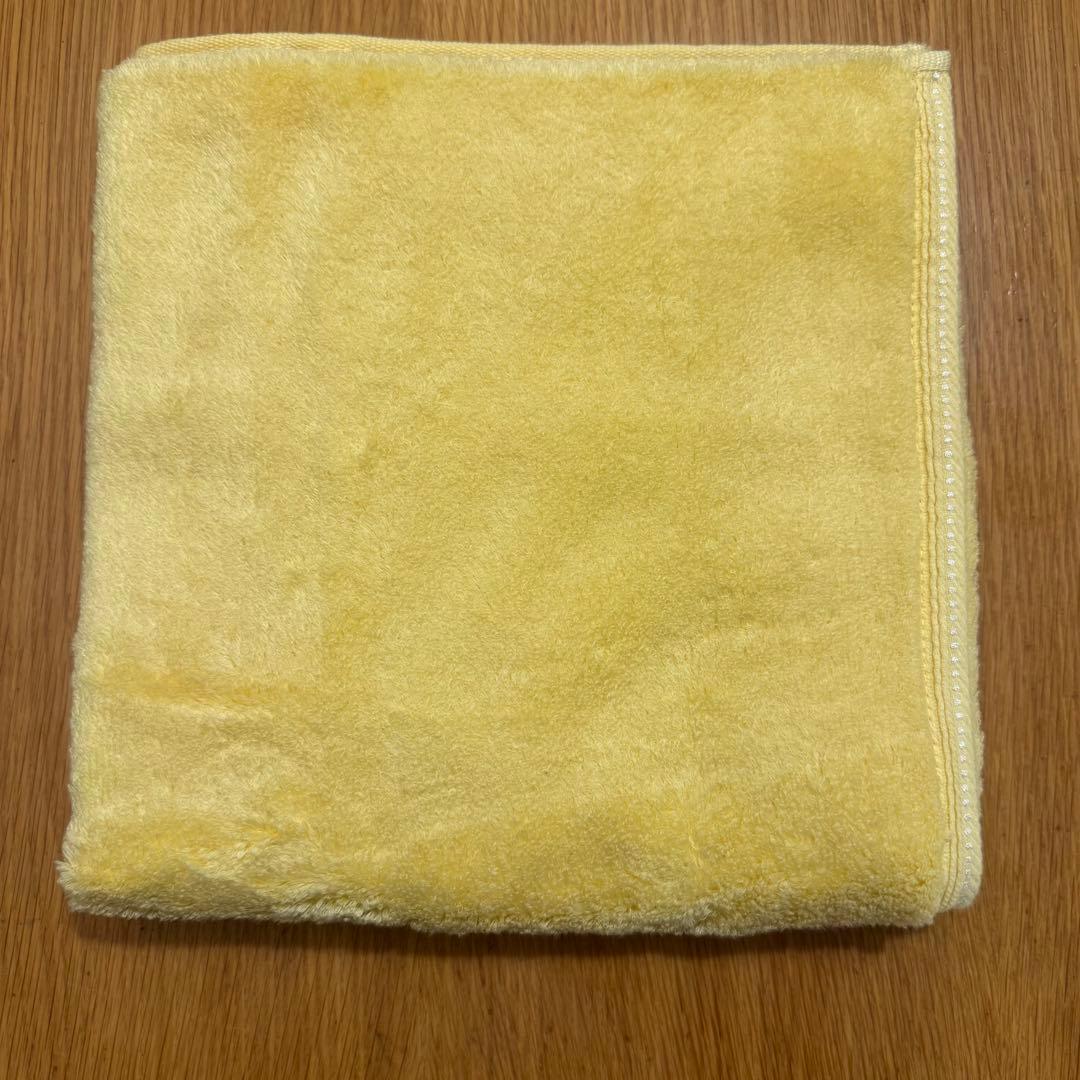 新品未使用品 ウチノしあわせタオル スモールバスタオル 2枚セット イエロー