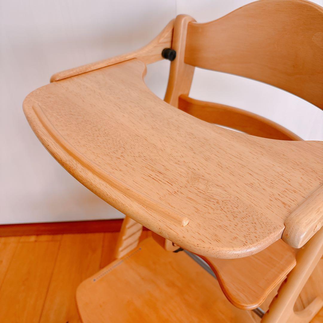 大和屋 すくすくチェアスリムプラス テーブル•ガード付属　ナチュラル