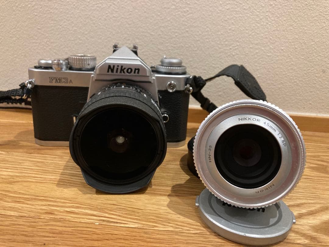 Nikon film camera FM3Aとレンズ2種