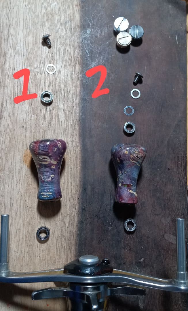 スタビライズドウッド　リールノブ　ハンドルノブ　シマノ　ダイワ　ベイト　ダブル