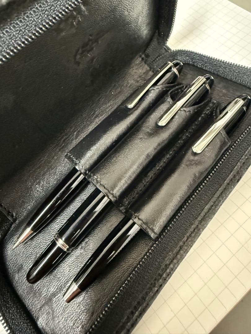 モンブラン　モーツァルト　プラチナライン　3本セット(ケース付き) 実用品