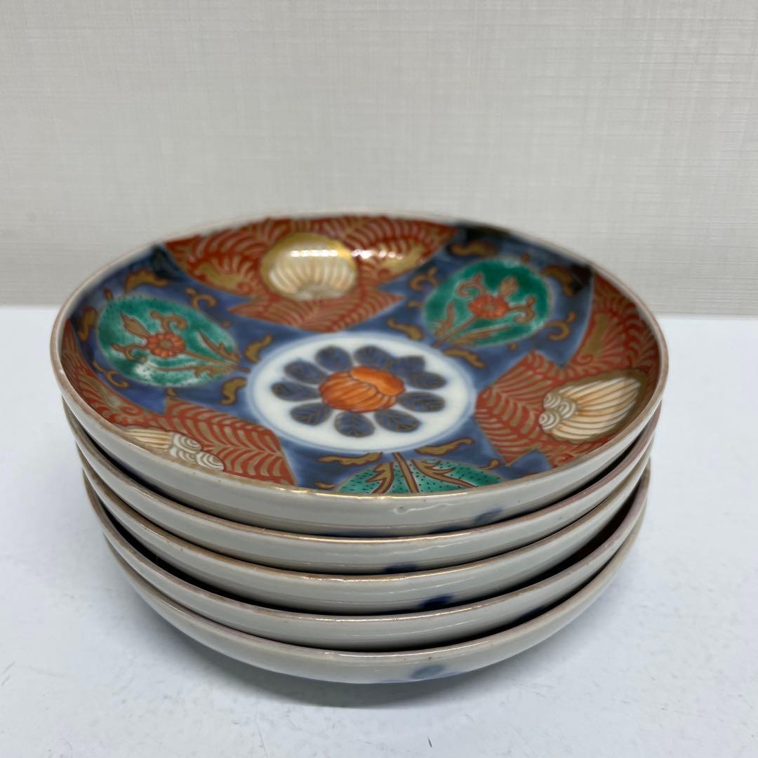 伊万里焼　アンティーク　色絵皿　小皿　５枚　セット