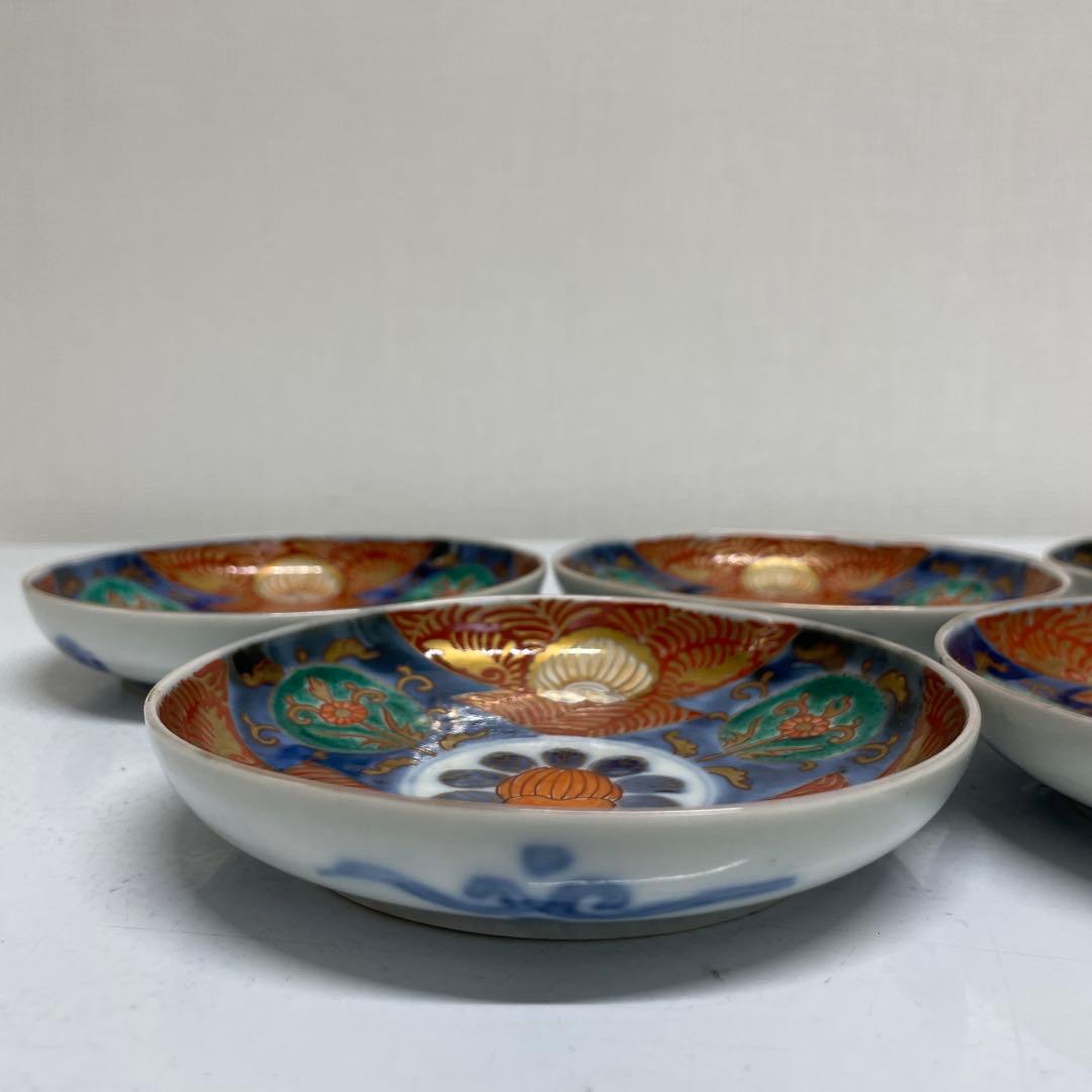 伊万里焼　アンティーク　色絵皿　小皿　５枚　セット