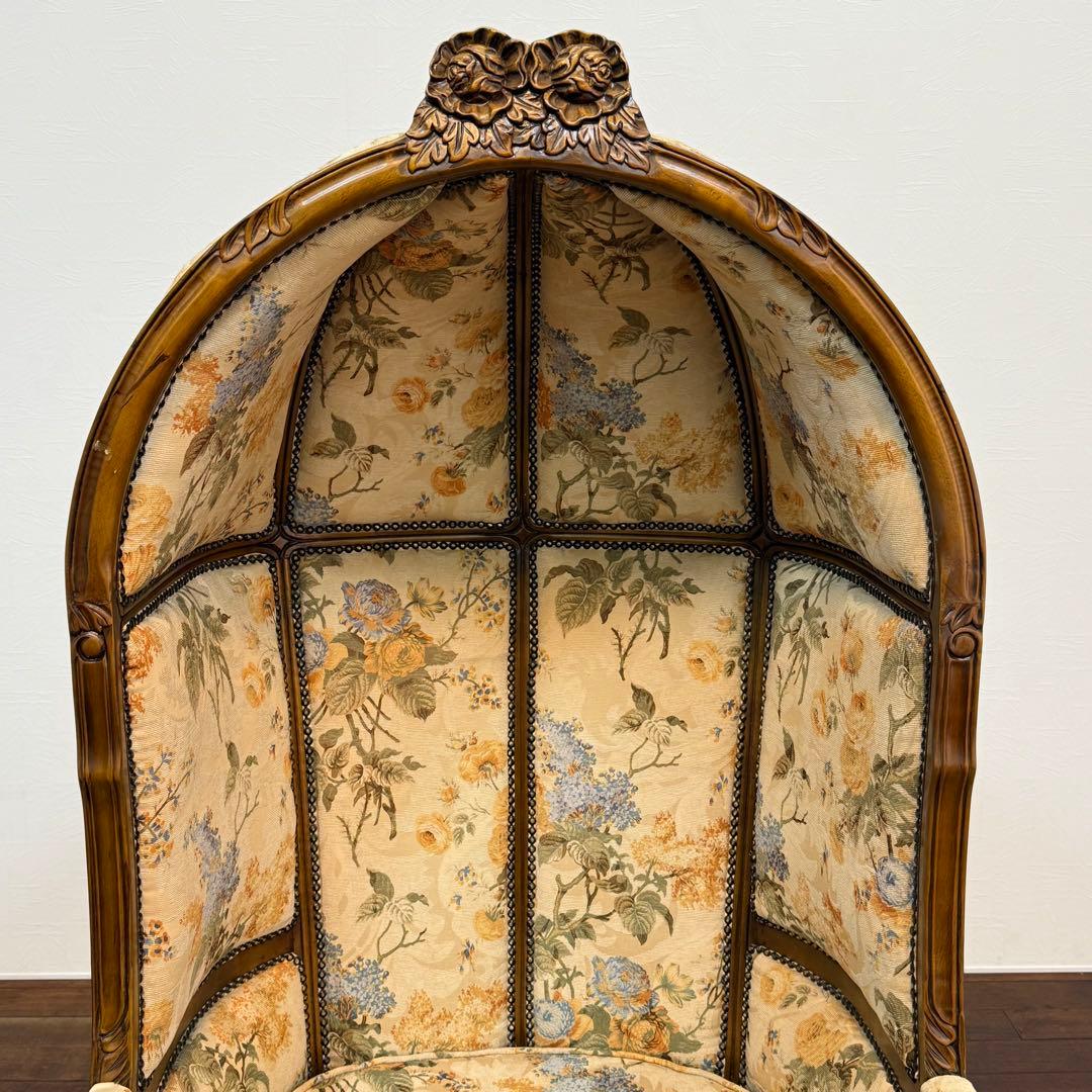 H21K8 ロココ調 猫脚 バルーンチェア ポーターズチェア