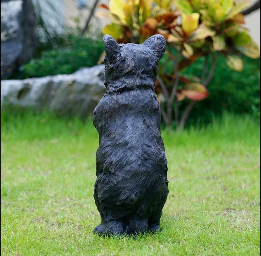 ソーラー ランタン 熊 置物 ガーデンライト 高さ50cm 屋外 レジン製