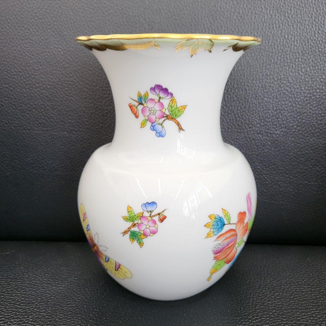 【E】美品✨ヘレンド ヴィクトリアブーケ 花瓶　フラワーベース