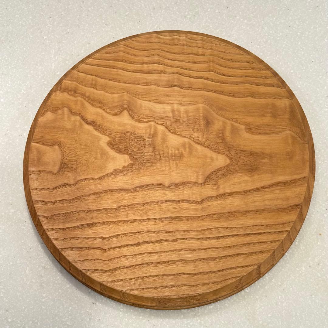 フナハシトモハルさん　杢が美しい栗のお盆　30m トレー　プレート