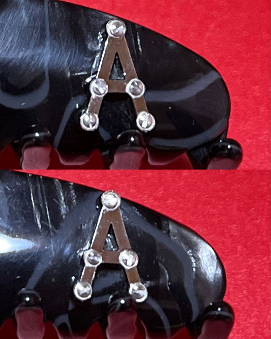 アレクサンドルドゥパリ ヘアクリップ　ブラックマーブル