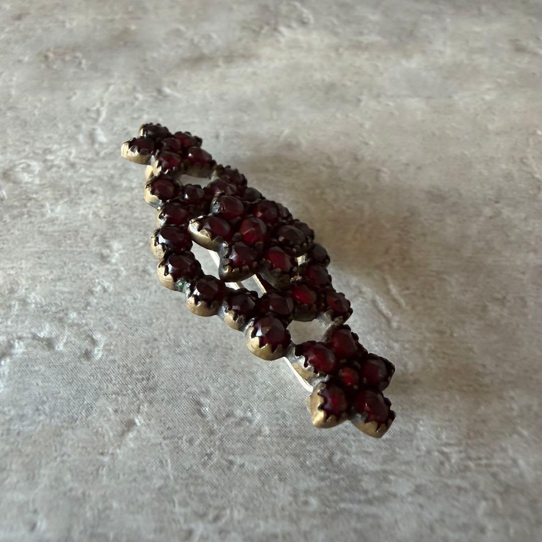 アンティーク ボヘミアンガーネット ブローチ