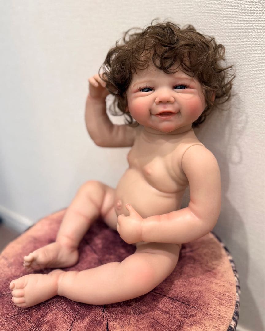 ★新品★リボーンドール フルボディー 天使の笑顔のベビーちゃん❷45cm 女の子