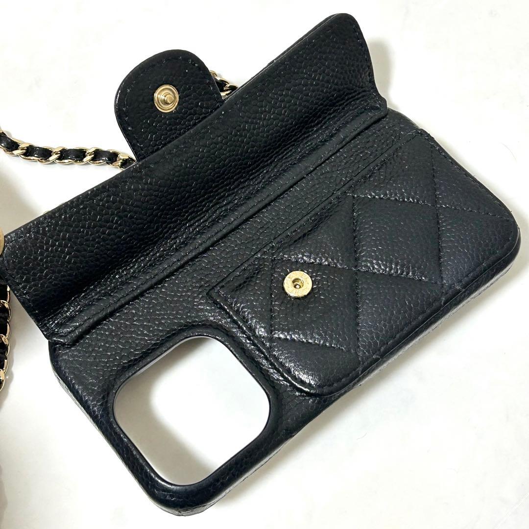CHANEL シャネル iPhone14Pro ケース チェーンショルダー