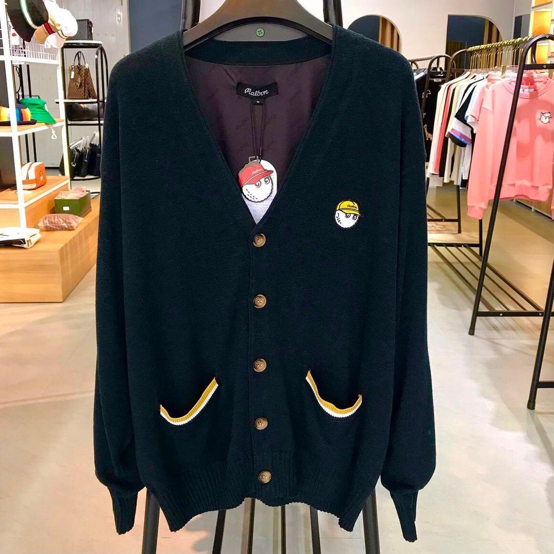 新品未使用 ゴルフ malbon マルボン メンズ カーディガン Mサイズ