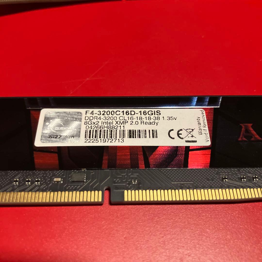 G.SKILL AEGIS DDR4 16GB 3200MHz 2枚