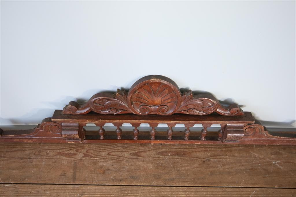 フランスアンティーク木製パーツ/壁飾りウォールアート/彫刻オブジェ(90-141