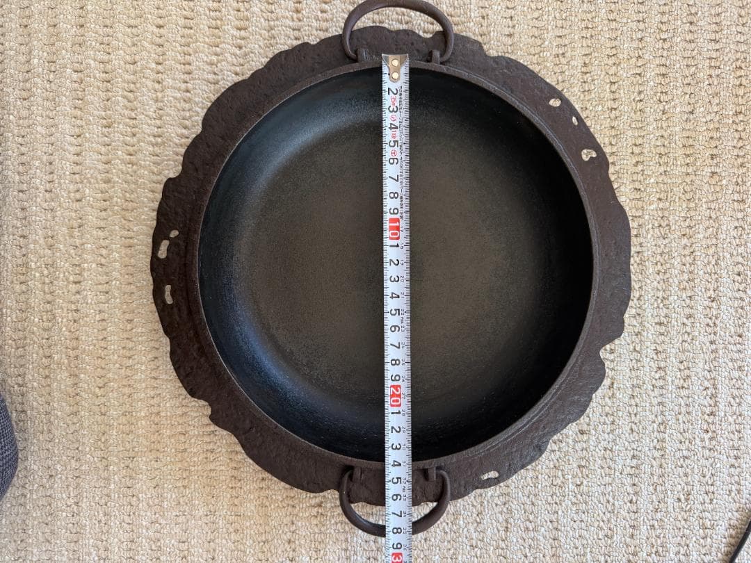 人間国宝　高橋敬典作　鉄鍋　すき焼き鍋　鋳鉄製 直径約30cm