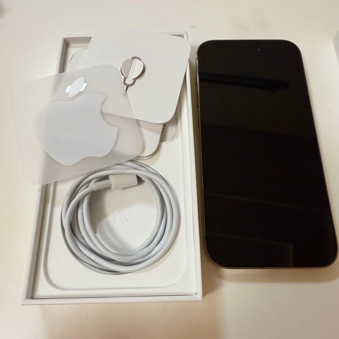 【美品】Apple iPhone 14 Pro本体 ゴールド　128GB