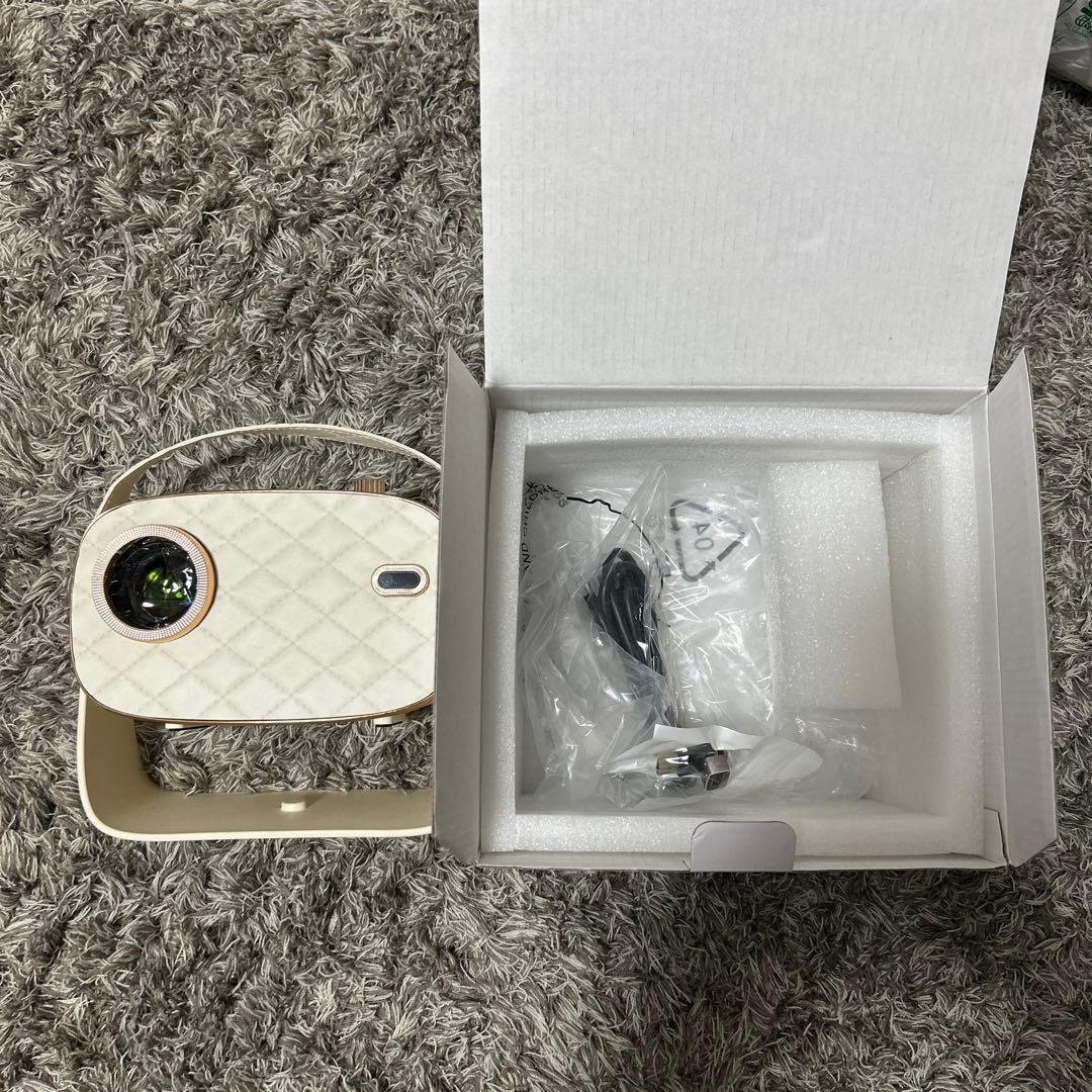 ホワイトプロジェクター 360度回転スタンド付き