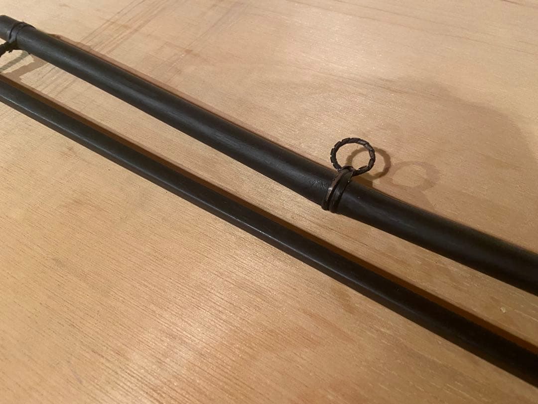 李朝 朝鮮 木製金具付 自在鉤 古民具 吊具