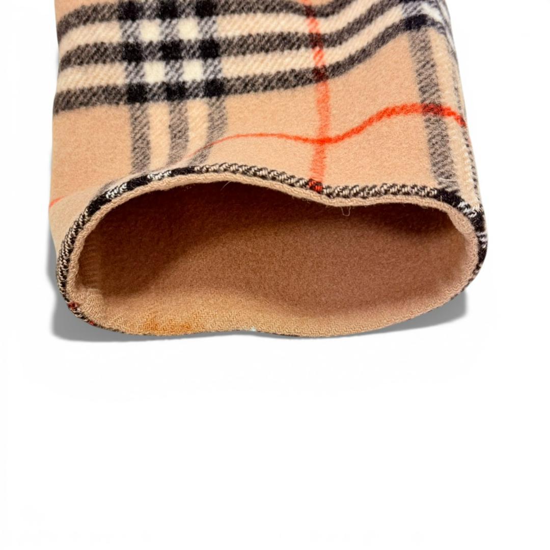 BURBERRY リバーシブル ウール ノバチェック ピーコート レディース