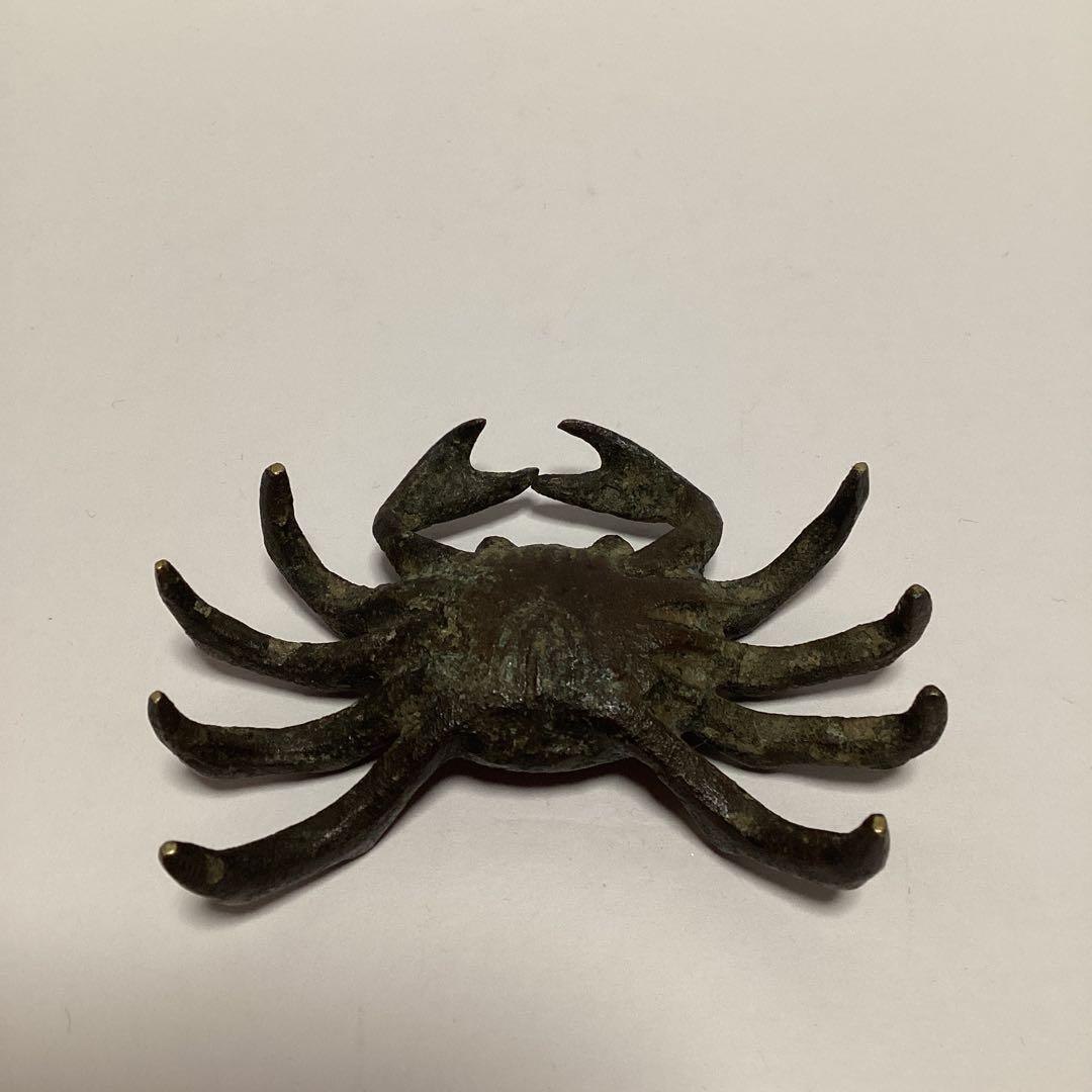 銅製　蟹　机上の友　アンティーク　ヴィンテージ