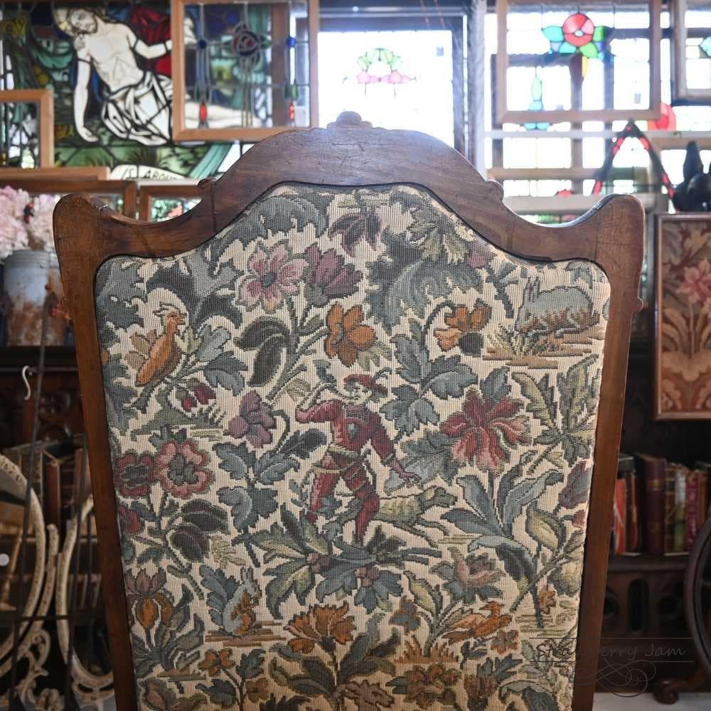 L3710-3-2 フランスアンティーク ソファ 布張りチェア 1人掛けソファ