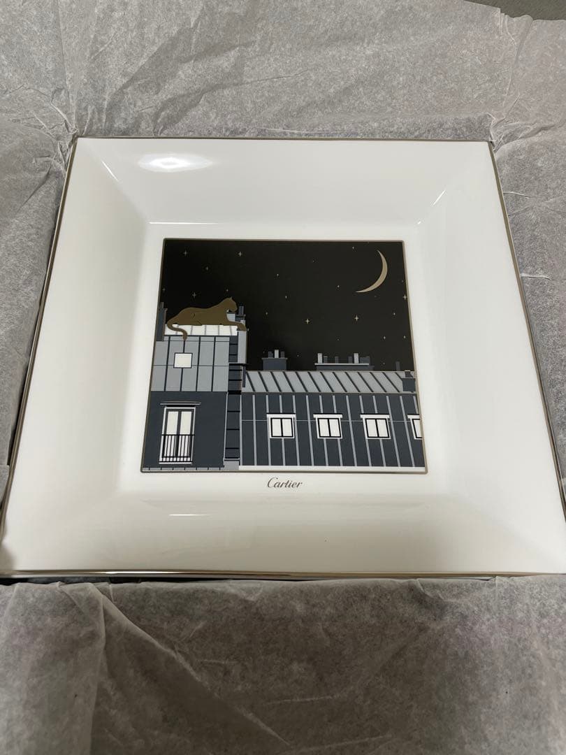 Cartier カルティエ　スクエアプレート パンサー 箱付　皿　新品