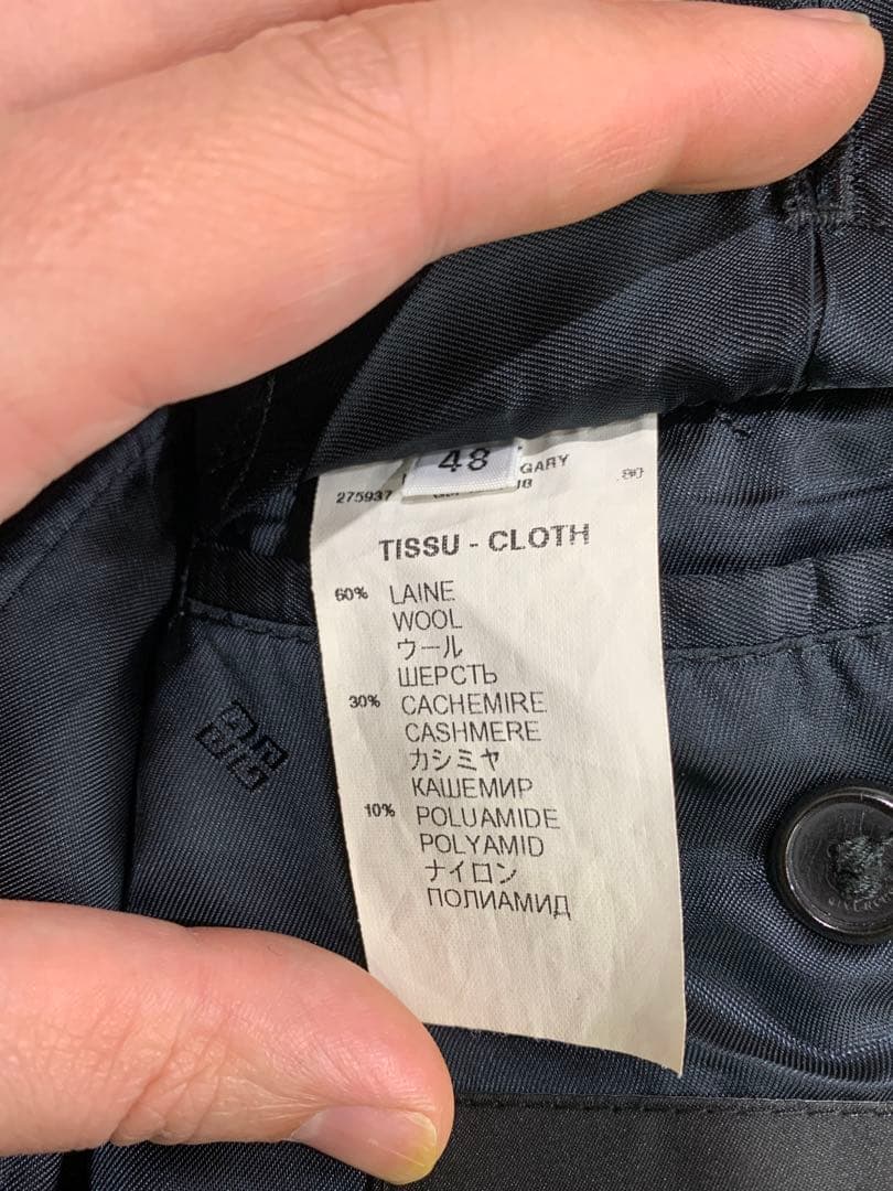 GIVENCHY ウールカシミヤ 8ボタン ピーコート