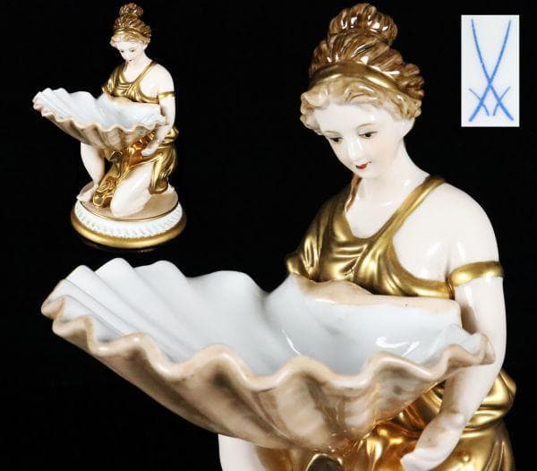 Meissen　マイセン　金彩　女神像