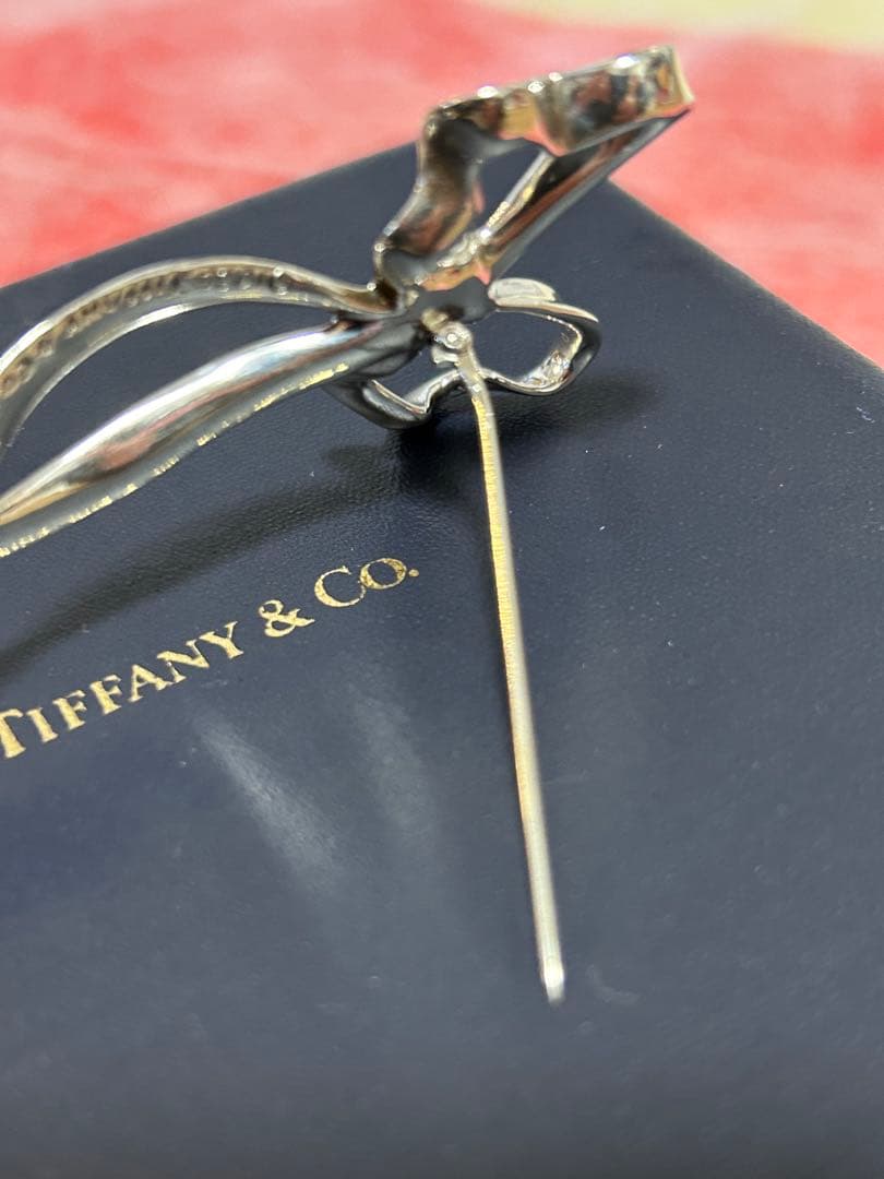 Tiffany & Co. オールドティファニー　シルバーリボンブローチ