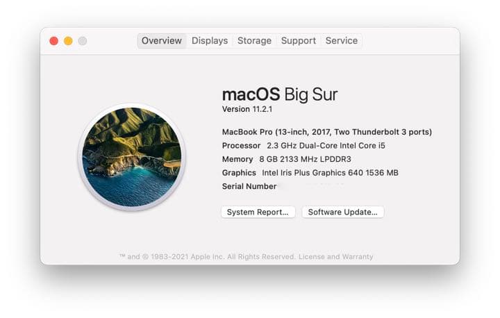 [美品] MacBook Pro 13 インチ 2017 128GB