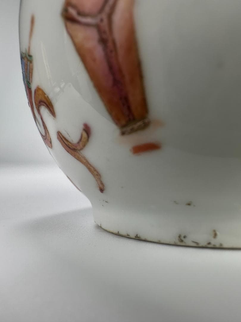 中国清代　粉彩雑宝文　水洗　水盂　文房具　唐物　時代　古玩