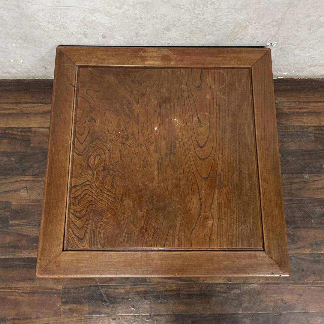 古家具 座卓 木製 W76×D76×H30.5cm 花台 ちゃぶ台 机 昭和
