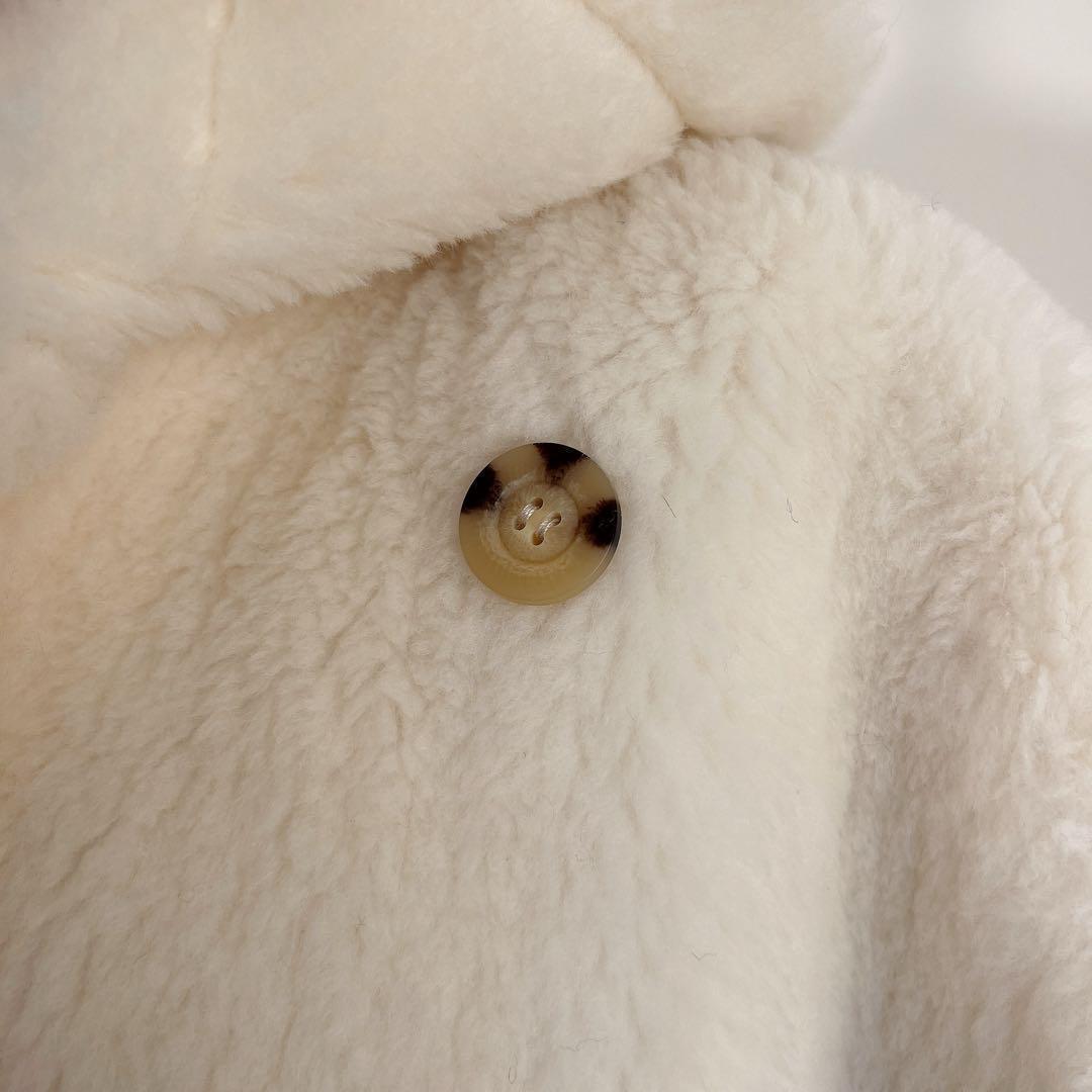 新品未使用 ベアポンチョ アルパカ素材 テディ ケープ ホワイト