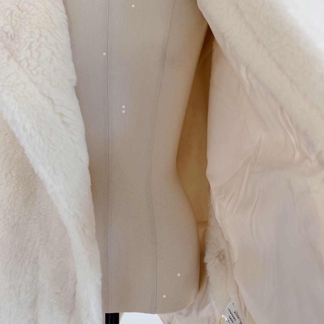 新品未使用 ベアポンチョ アルパカ素材 テディ ケープ ホワイト