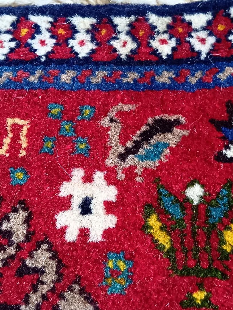 ペルシャ絨毯　ヤラメ絨毯　座布団　手織り　イラン　座布団ヤラメ(14)