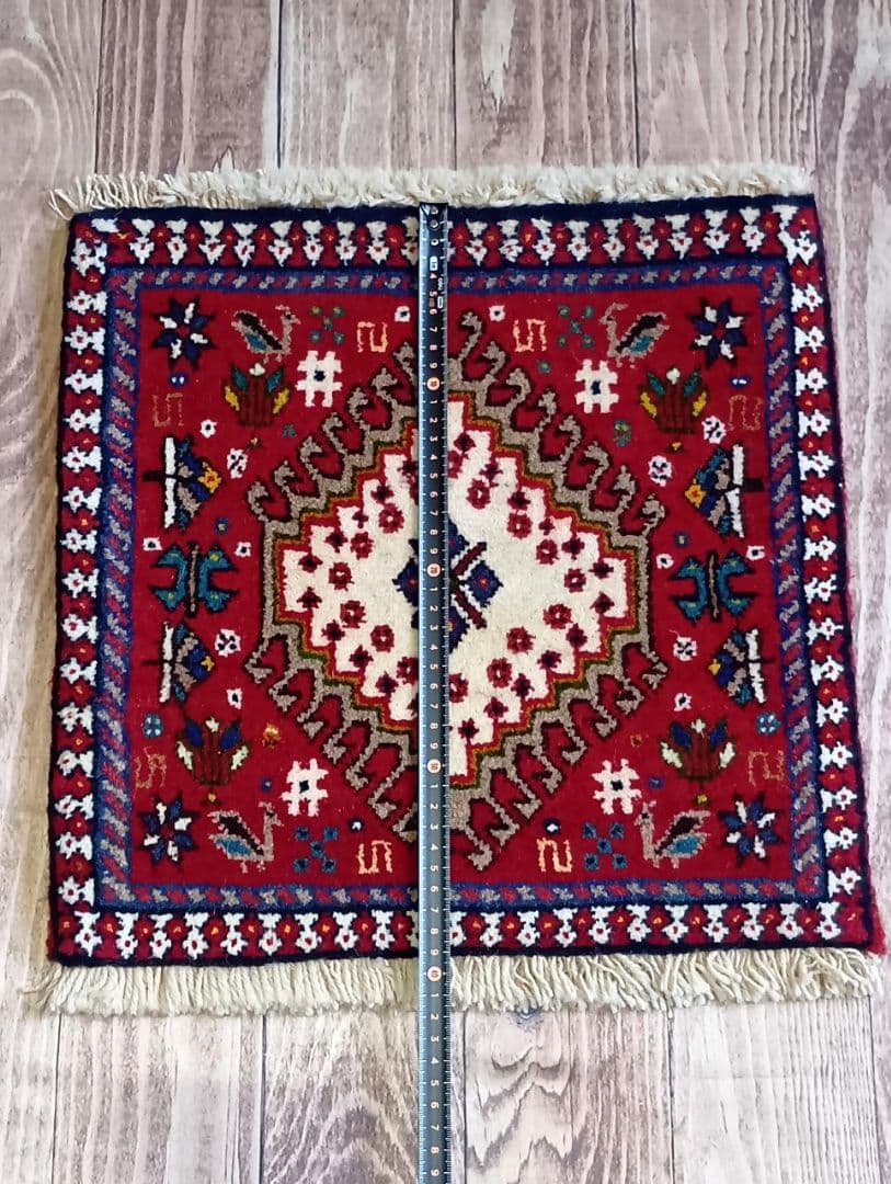 ペルシャ絨毯　ヤラメ絨毯　座布団　手織り　イラン　座布団ヤラメ(14)