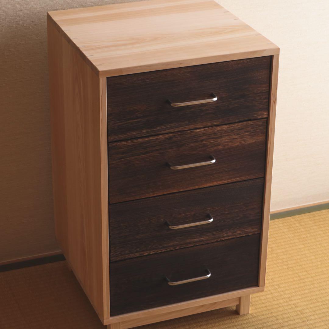 pey　桧の4段チェスト