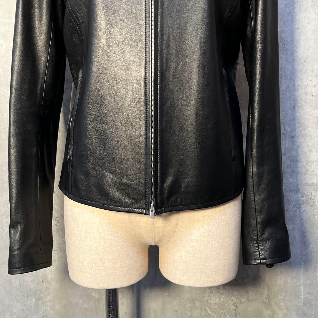 美品☆エストネーション 本革 羊革 ラムレザー ライダースジャケット 柔らかい革