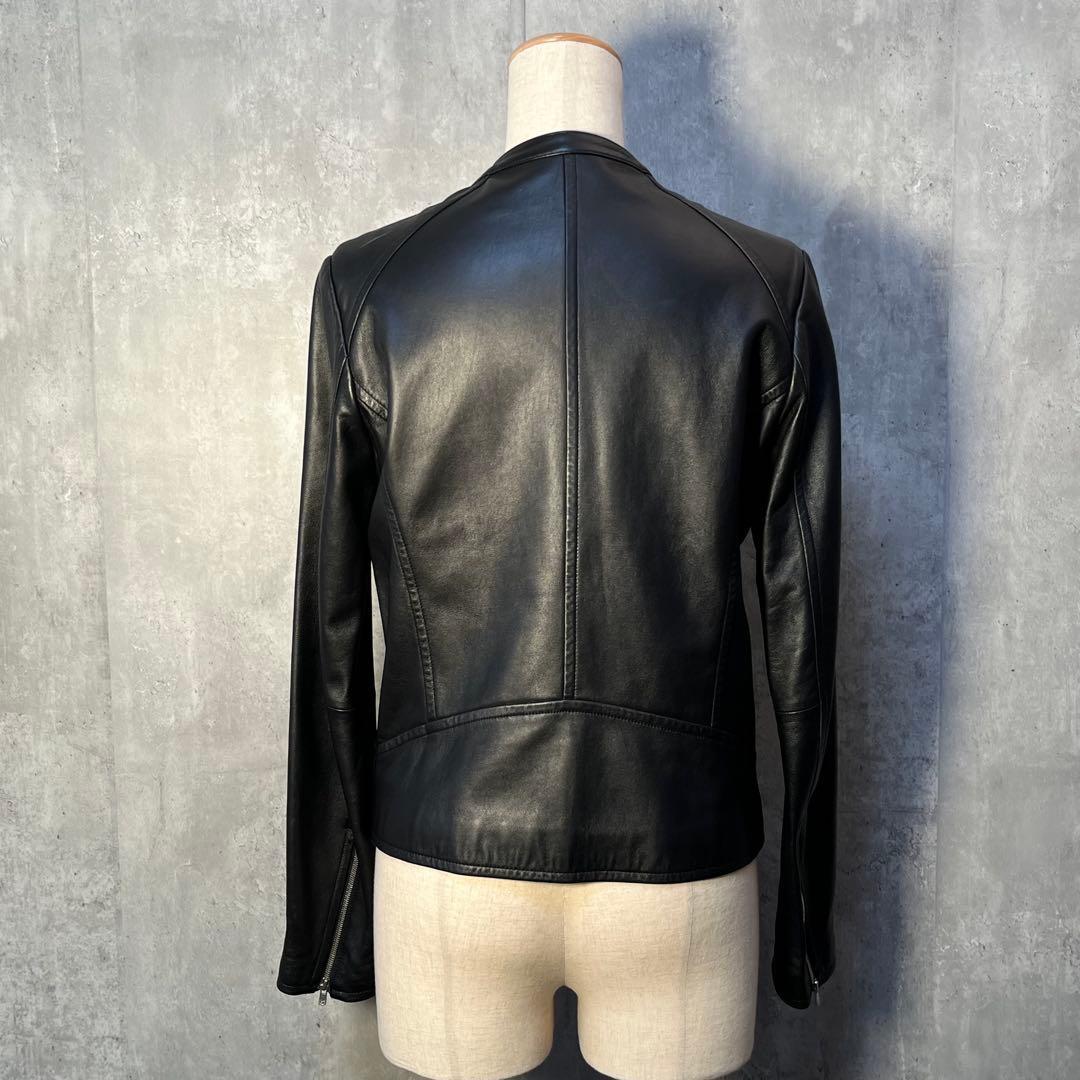 美品☆エストネーション 本革 羊革 ラムレザー ライダースジャケット 柔らかい革