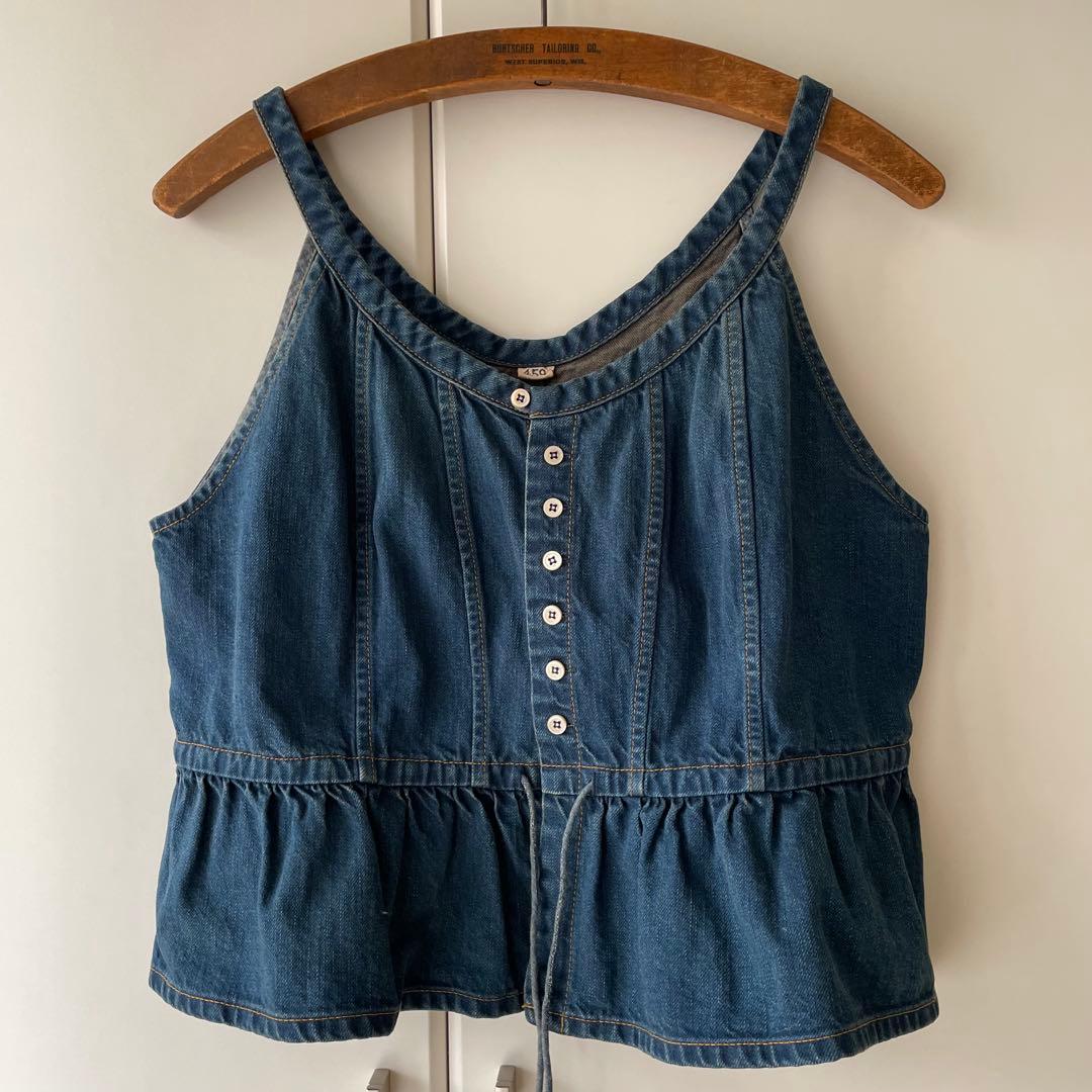 45R 大麦デニムのキャミソール（焦）　2024SS ¥30,800
