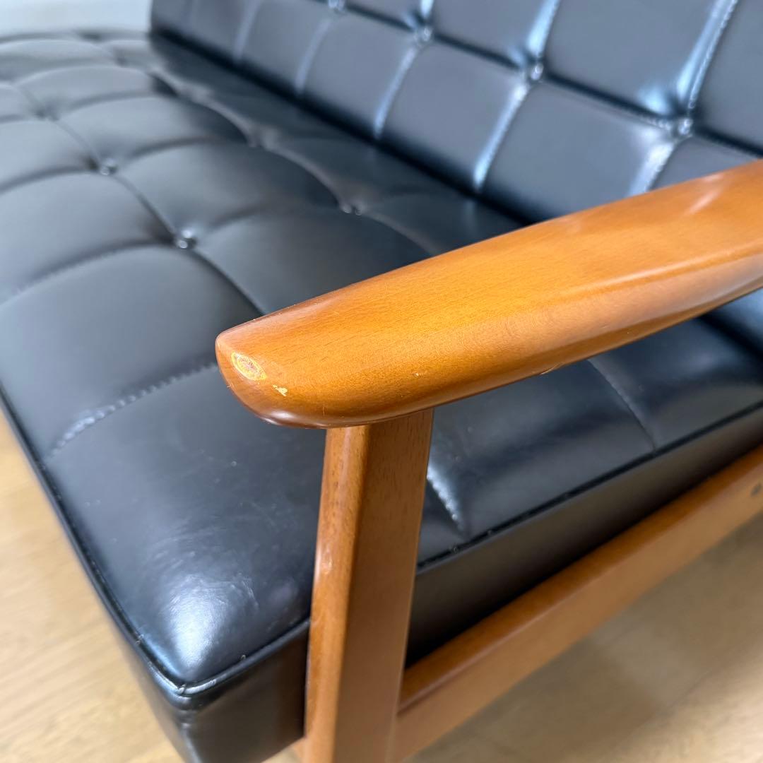 カリモク60 kチェア 2シーター スタンダードブラック