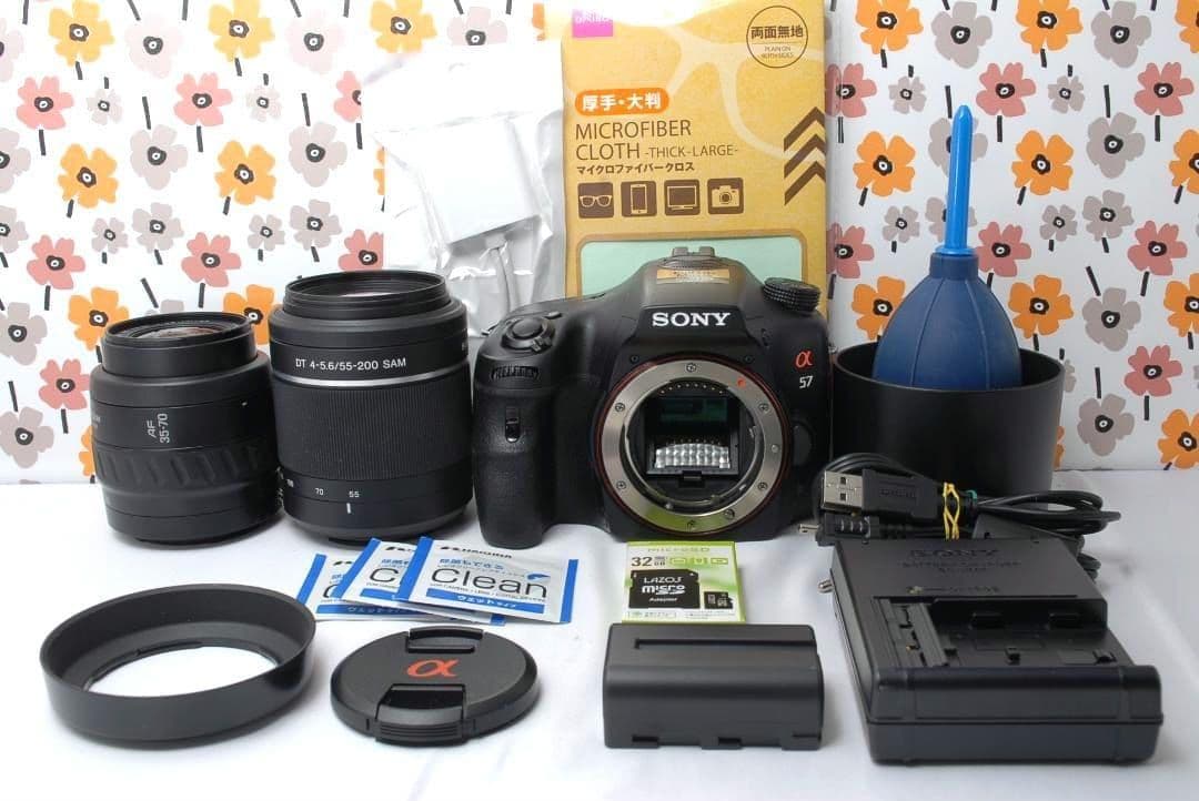 ❤SONY α57❤ショット数1848回！❤望遠レンズセット❤一眼レフカメラ❤