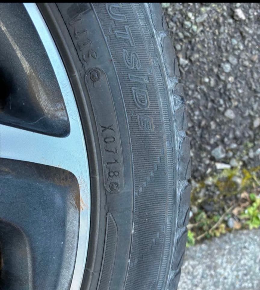 【クウガ】スズキ純正スペーシア165/55R15アルミタイヤセット 2本②