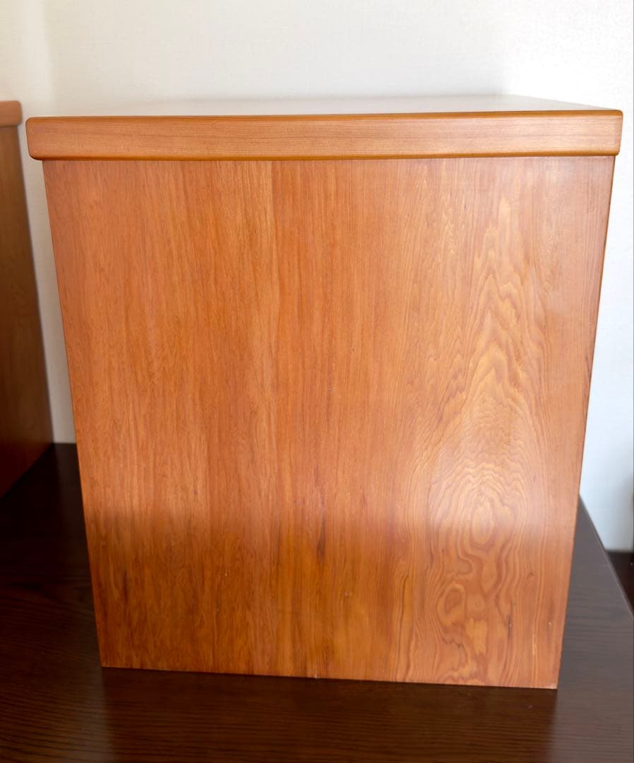 屋久杉　ミニチェスト キャビネット　引き出し付き 扉収納 右開き